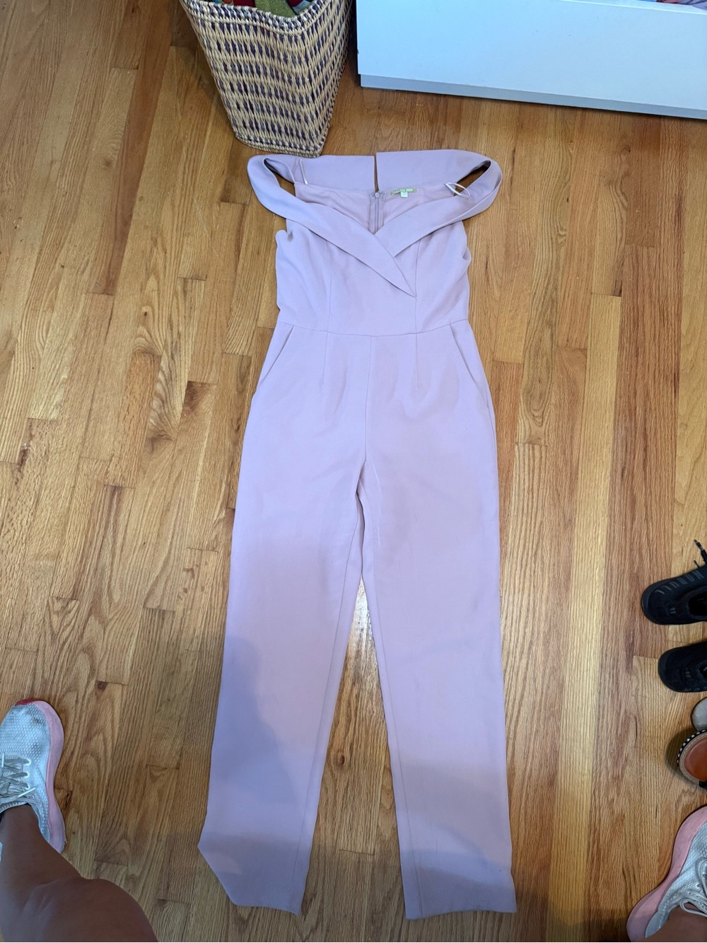 Off-Shoulder pale pink Jumpsuit
